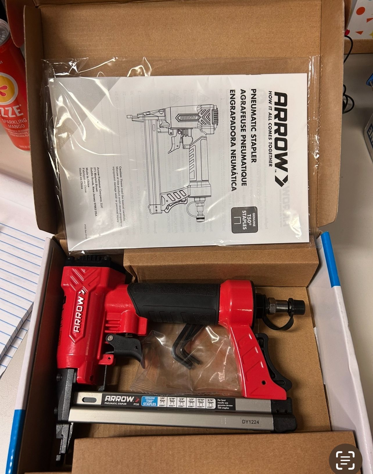 New Arrow PT50 Pneumatic Staple Gun