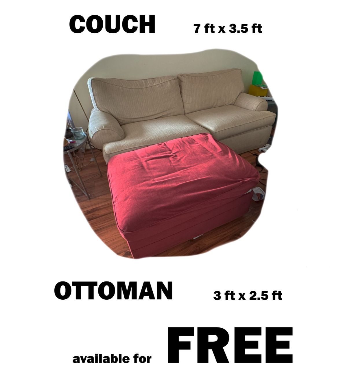 couch and ottoman