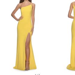 Yellow La Femme Dress