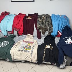 Vintage Jackets, Skating Hoodies, and Others. 