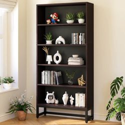 Tribesigns 70.8" Bookcase, Large Bookshelf Organizer with 5-Tier Storage Shelves Brand new still in the box (197)