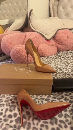 Christian Louboutin Nude Patent leather heels