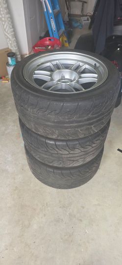 3 Enkei wheels and tires. 5x114.3