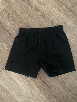 Black Elastic Waist Shorts