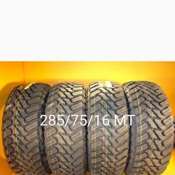 4 New Tires For Sale 285/75/16 LT MT 10ply Mud Terrain We Service Motorcycle Tires