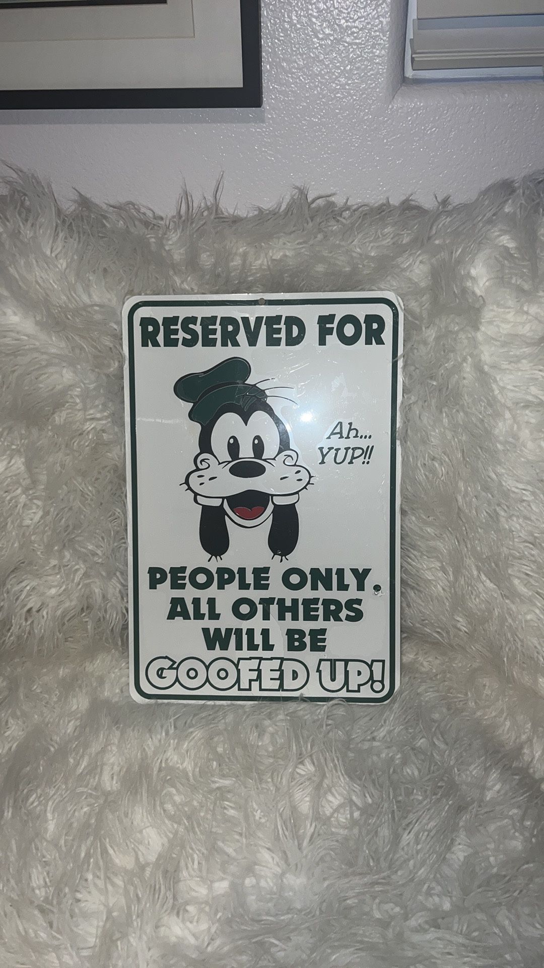 New Disney Goofy Metal Sign