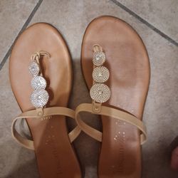Toscanella Italian Sandals With  Gemstones 