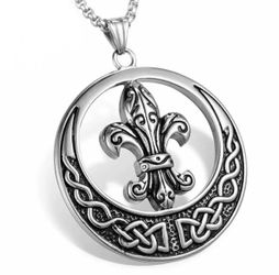 Mens Stainless Steel Symbol Pendant Necklace Jewelry