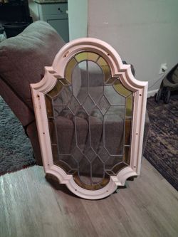 1 framed stained glass panel or window