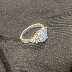 Silver Opal Ring Vintage
