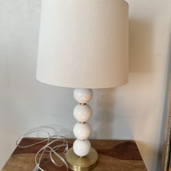 White Table Lamp, 26” High By Cupcakes And Cashmere