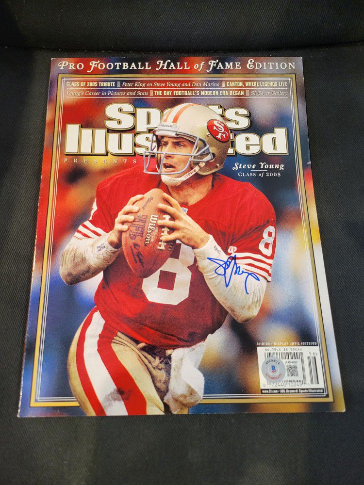 Steve Young signed Sports Illustrated magazine 