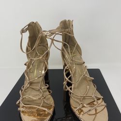 Rose Gold Strapy Sandals