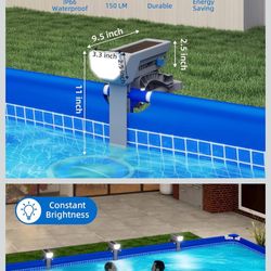 Brand New Solar LED Pool Side Light, Great For Above Ground Pools, Gates, Etc.