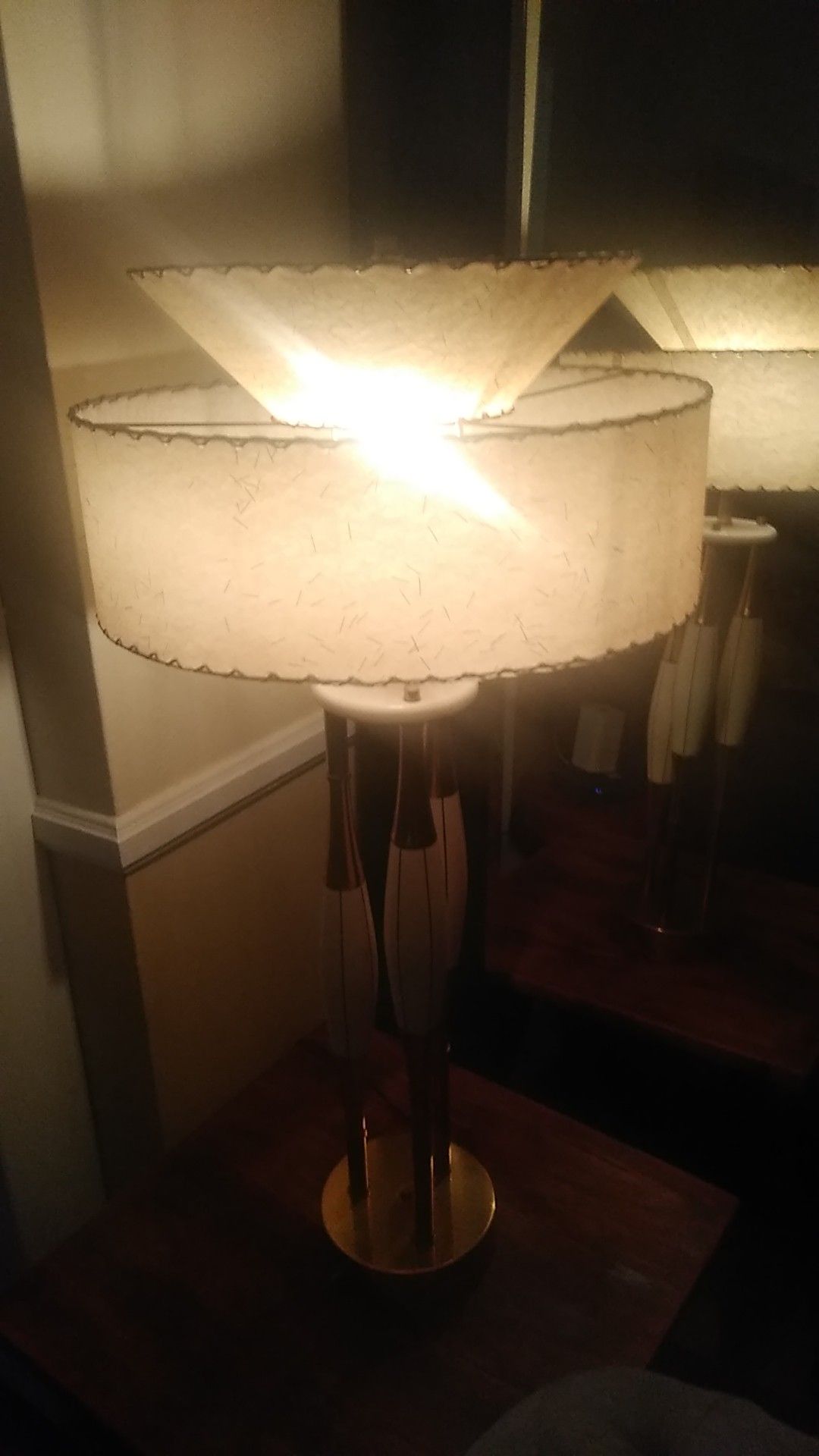 Century Modern Lamp, Fiber Glass Shade