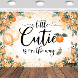 Little Cutie Baby Shower Backdrop 7x5ft