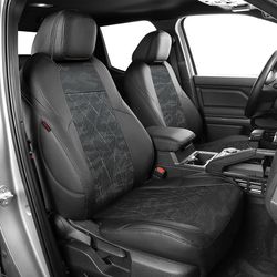 NEW Toyota Tacoma EKR Full Seat Covers 2016–2023 Double Cab / Crew Cab – Black/Gray Camo