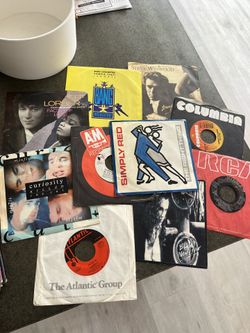 80s 45 Vinyl Records - Simply Red, OMD, Dead Or Alive, more