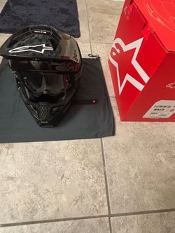 Black Size Mediun Alpinestars SM3 Moto / MTB Helmet With Black 100% Goggles