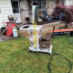 Janitors Cart With Mop And Bucket/Ringer
