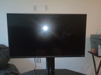 40-in TV with glass stand