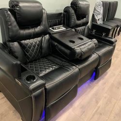 Power Reclining Sofa Available For Immediate Delivery