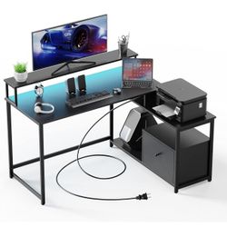  Home Office Computer Desk with File Drawer
