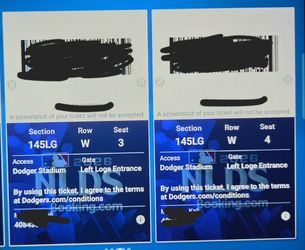 2 ADA NLDS Dodger Stadium Tickets Section 145LG
