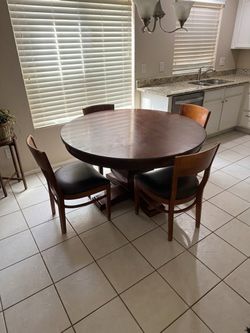 Wood Dining Table and Chairs