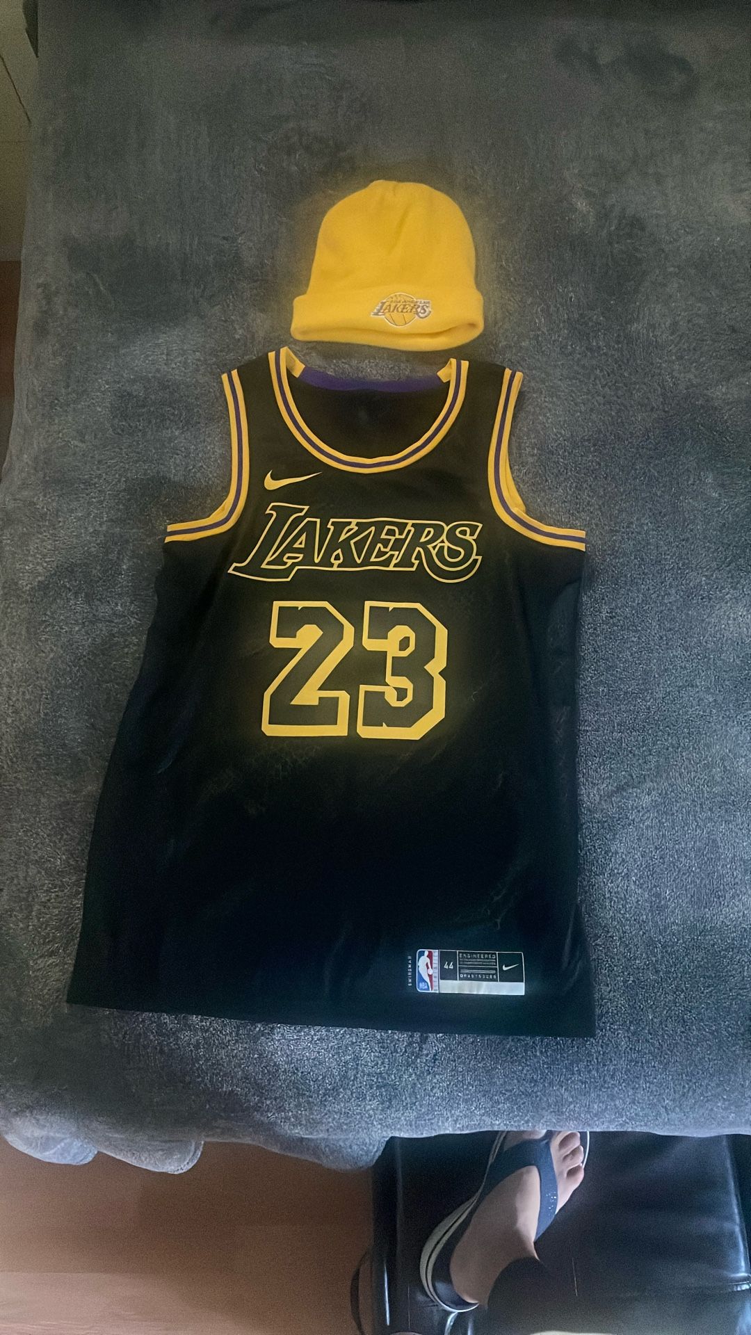 Lakers Team Jersey (Lebron James) Included With A Lakers Beanie