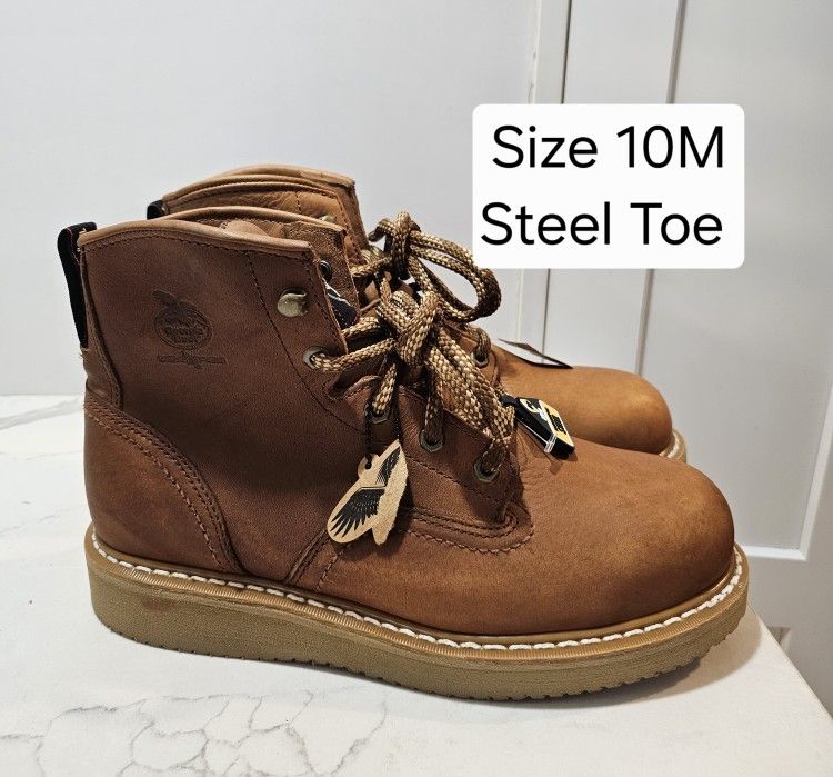 Georgia Steel Toe Work Boots Size 10M