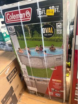 Coleman Power Steel Juego de Piscina Ovalada Elevada de 16' x 10' x 42"