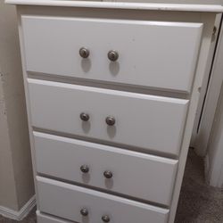 White 4 Drawer- Dresser