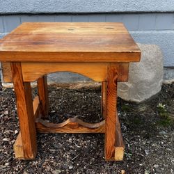 Solid Wood Rustic Side Table / Accent Table