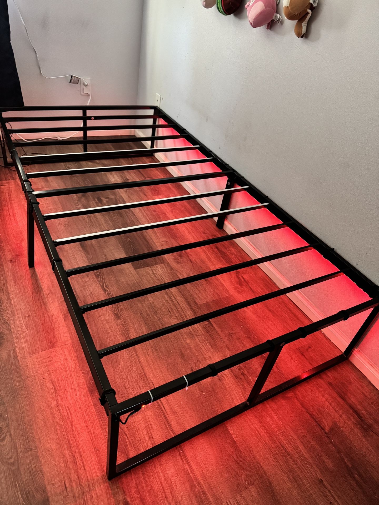 2 Black Metal Twin Bed Frames