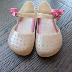 Mini Melissa Mini Furadinha Mary Jane Flats Toddler Girl Size 9 Pink Bow Shoes
