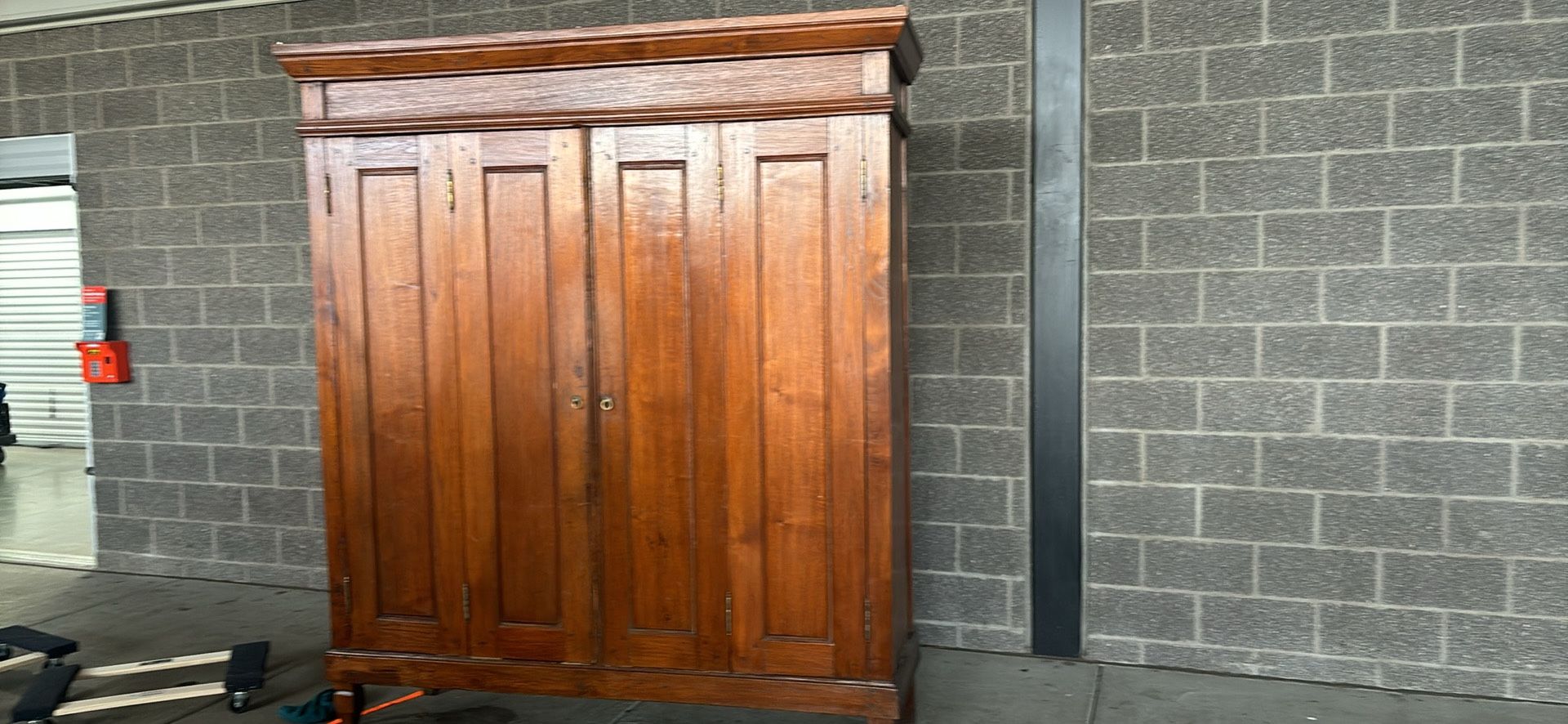 Must Go! Today Antique Clothes Or Retail Display Cabinet