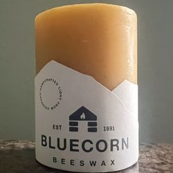 New Bluecorn 3x4 Inch Pure Beeswax Candle 