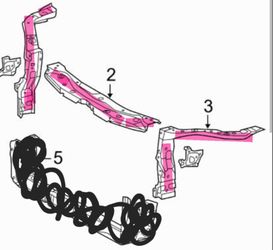 Complete OEM upper radiator support for Toyota Camry 2013-2018
