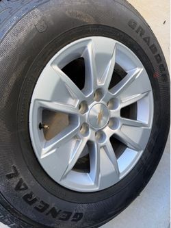 17” brand new take off set oem from new Silverado with new tires 6 lug Chevy gmc