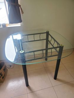 Glass small dining table
