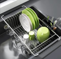 NEW - Expandable Over-the-Sink Dish Drying Rack
