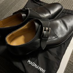 Magnanni Black Monk Strap Dress Shoes – Size 42 EU (US 9) – Made in Spain