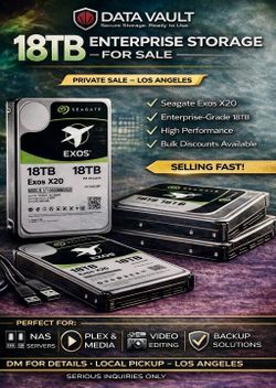 18TB Internal Hard Drive – Enterprise Grade – Tested