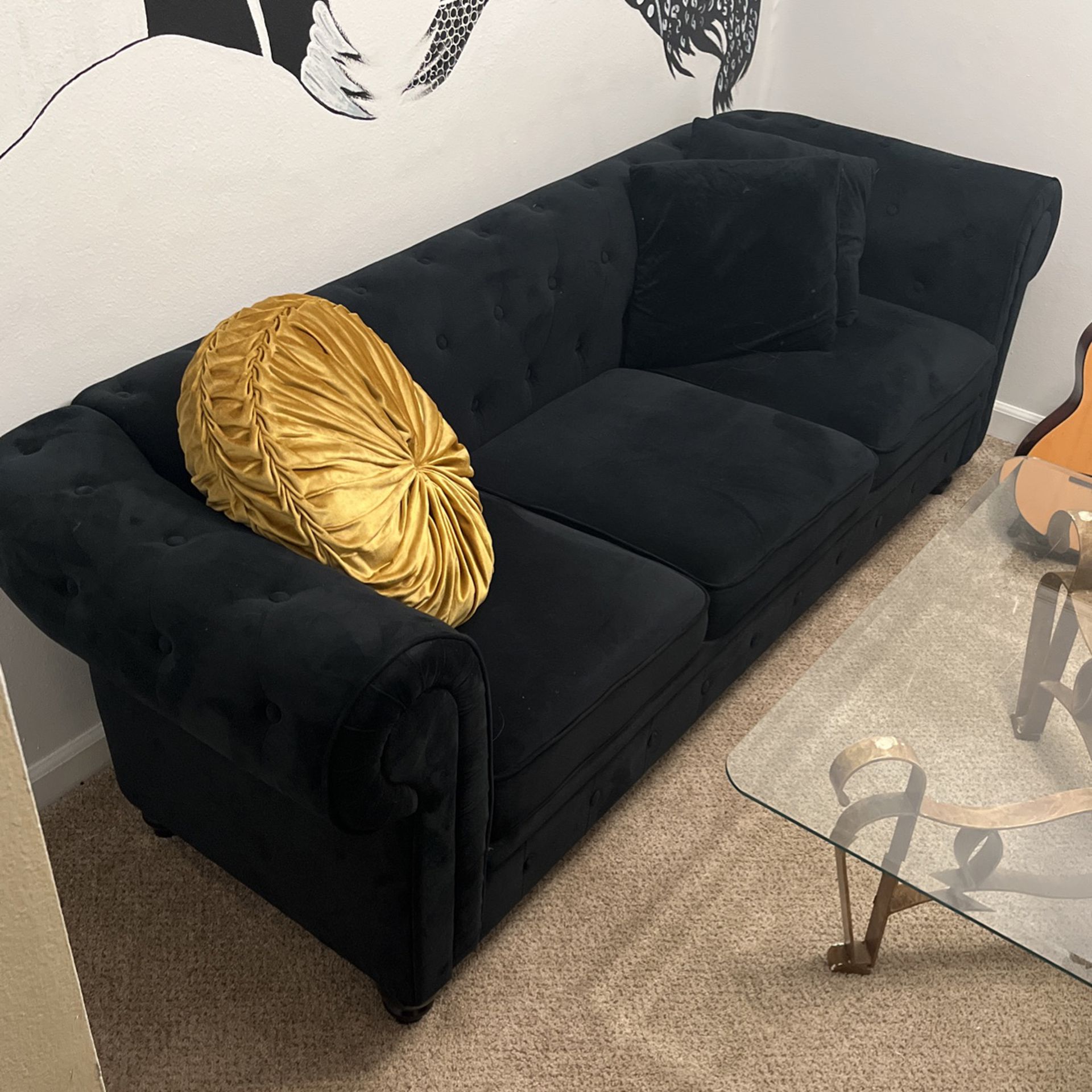 Small Black Couch 