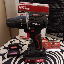 New HYPER TOUGH 20V CORDLESS HAMMER DRILL