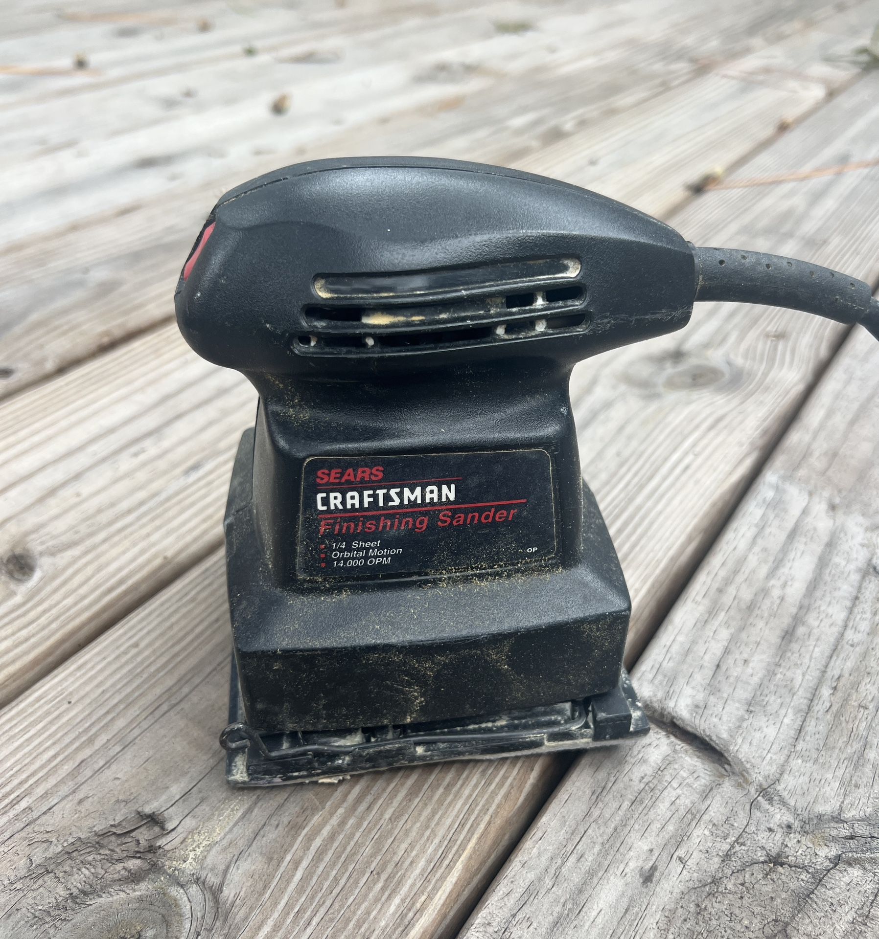 Craftsman 1/4 Sheet Electric Palm Finishing Sander 1/6 HP (contact info removed)70 Power Tool
