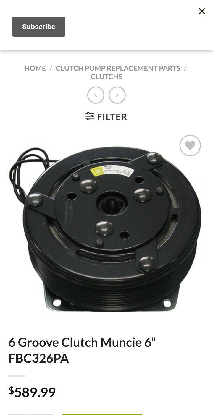 6 Groove Clutch Muncie 6″ FBC326PA