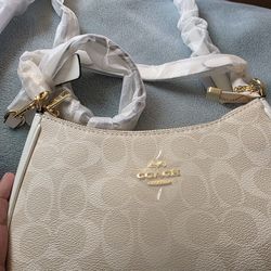 White Coach  Handbag On Sale Beautiful 
