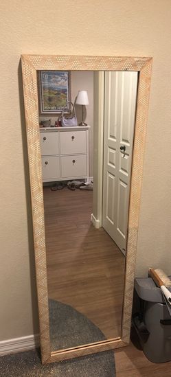 wooden frame full length mirror